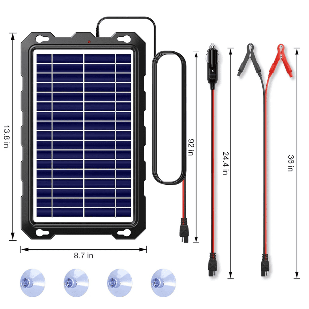 7.5W Solar Battery Trickle Charger 12V Kit